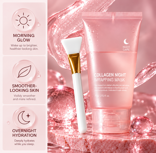 Darila night wrapping mask and three skincare benefit panels